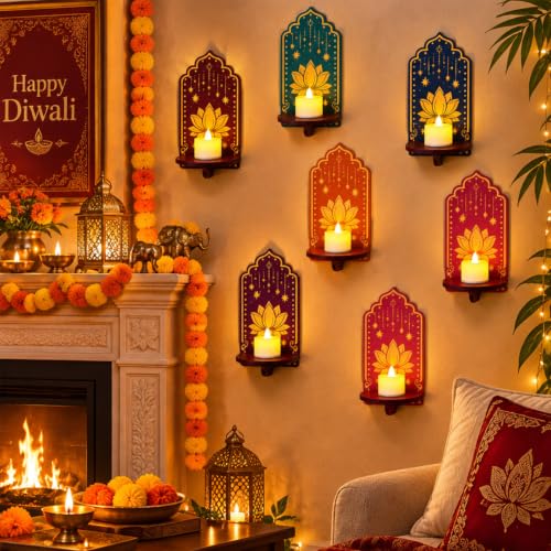Amazon – amiatalo 12-Piece Diwali Lotus Candle Holder Set - image 2