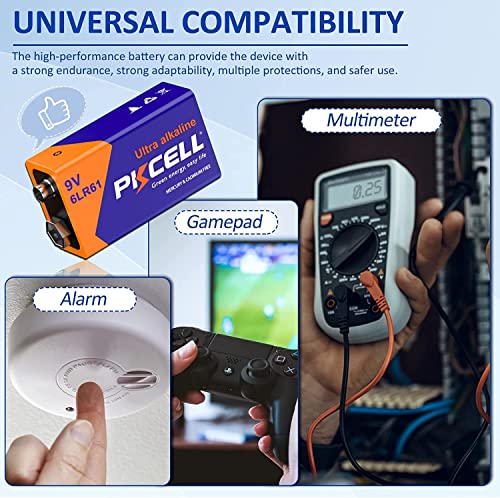 Pilocel 9V Batteries 8 Counts 9V 6Lr61 Battery 9 Volt Battery Alkaline 9V Battery 9V Batteries 6Lr61 Batteries 9 Volt Batteries Disposable Battery For Smoke Detector… #TOP6