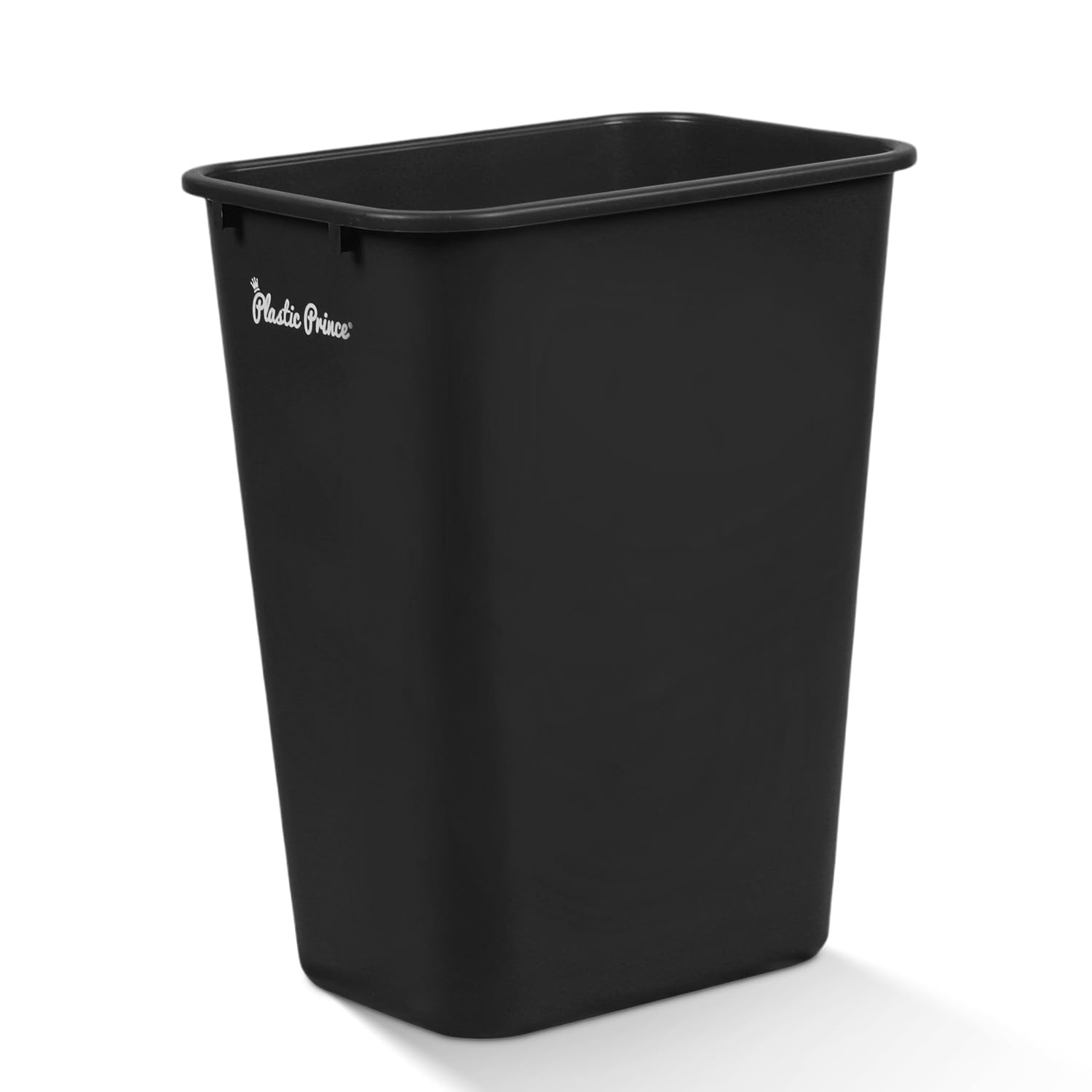 10 Gallon Trash Can Black Waste Basket for Kitchen Bathroom Office Garbage Can Fits Under Desk Cabinet Sink