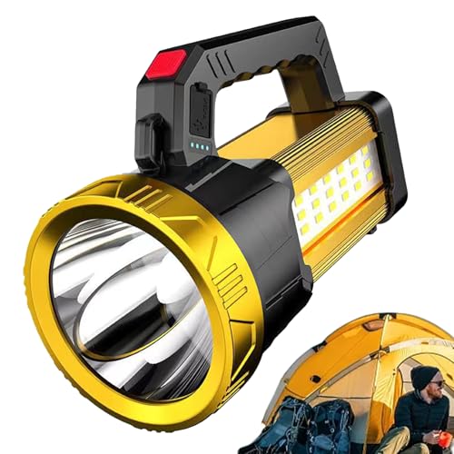 Generico Linternas portátiles, faro para exteriores, Faro portátil impermeable para exteriores, Faro de iluminación exterior de largo alcance con alto brillo para exploración, caza, montañismo