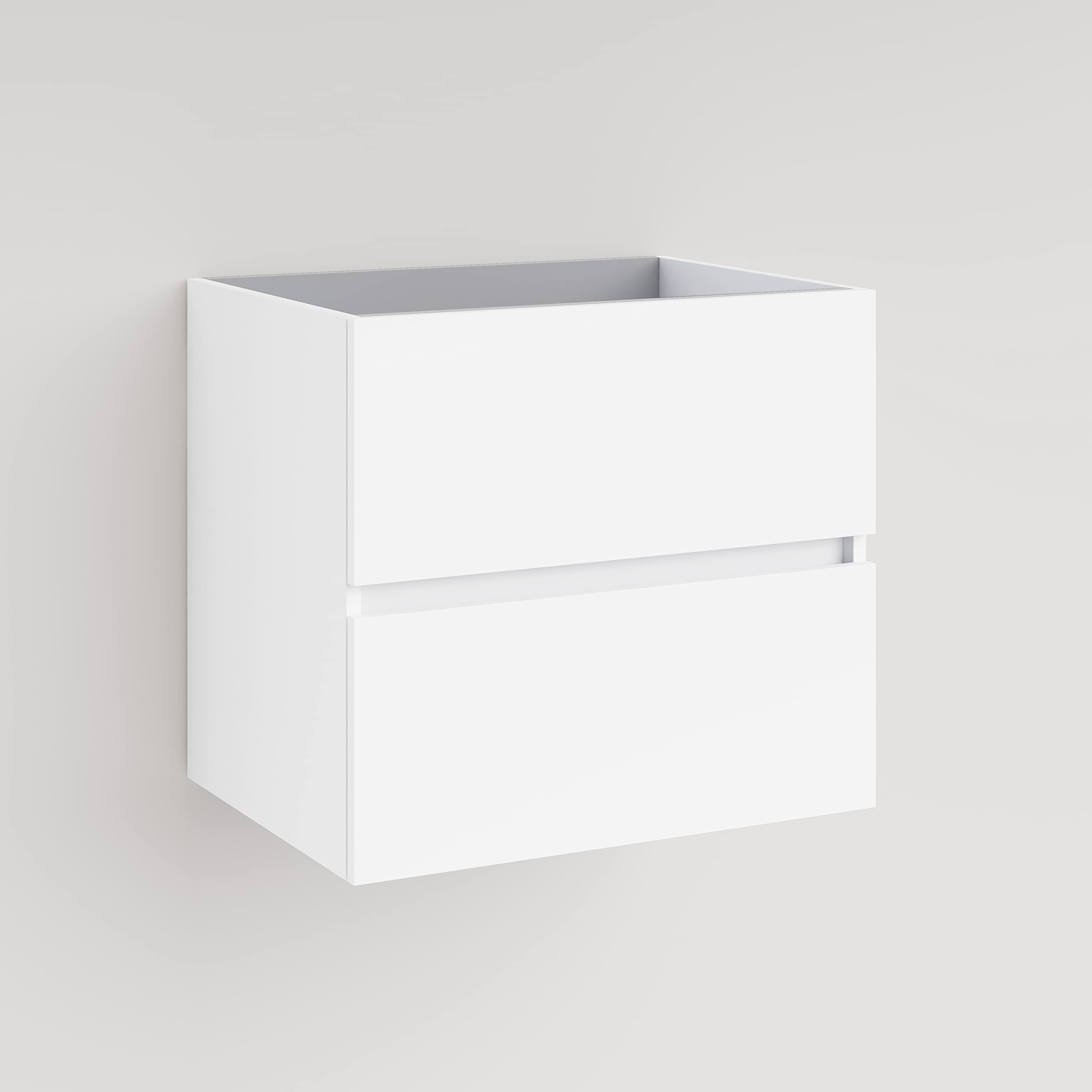 BaikalModular Bathroom Cabinet with 2 Drawers Wall Mounted Bathroom Module Melamine 16mm Assembled Can Be Combined With Any Brand Top