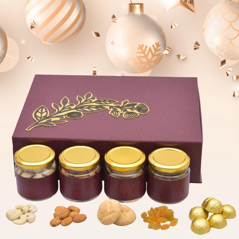 Image of NUTRI MIRACLE Christmas & New Year Celebration Gift Hamper | Dry Fruits Box for Relatives