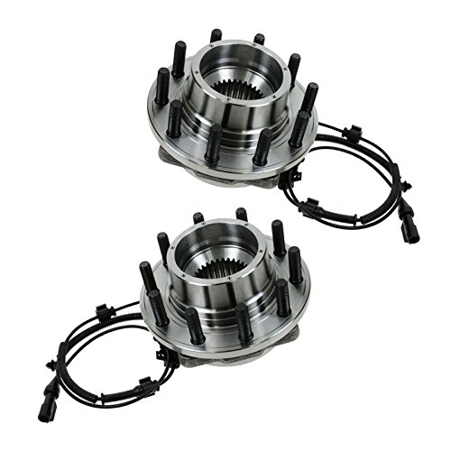 Image of TRQ 2 Piece Front Wheel Bearing & Hub Assembly Set 4WD Compatible with 2005-2010 Ford F-450 Super Duty F-550 Super Duty