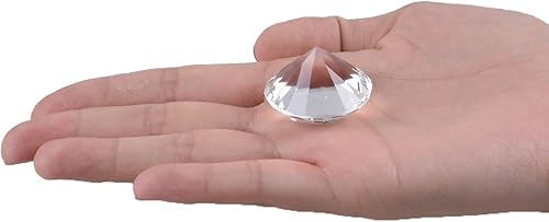 Miniatura 6 de LONGWIN - Juego de 8 adornos para mesa de fiesta 1181in diseño de diamante de cristal Transparente