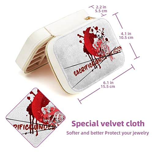 Boîte à bijoux de voyage gothique double couche pour filles - 6