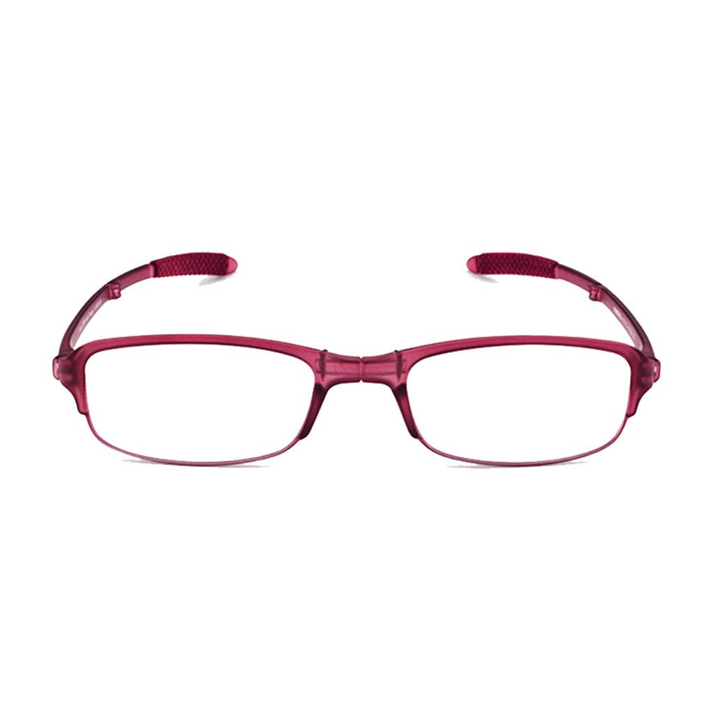 Occhiali da Lettura Pieghevoli Occhiali visivi Occhiali da Lettura Maschili Femminili Eleganti Lettori Portatili da Donna (Color : Red, Size : 3.5)