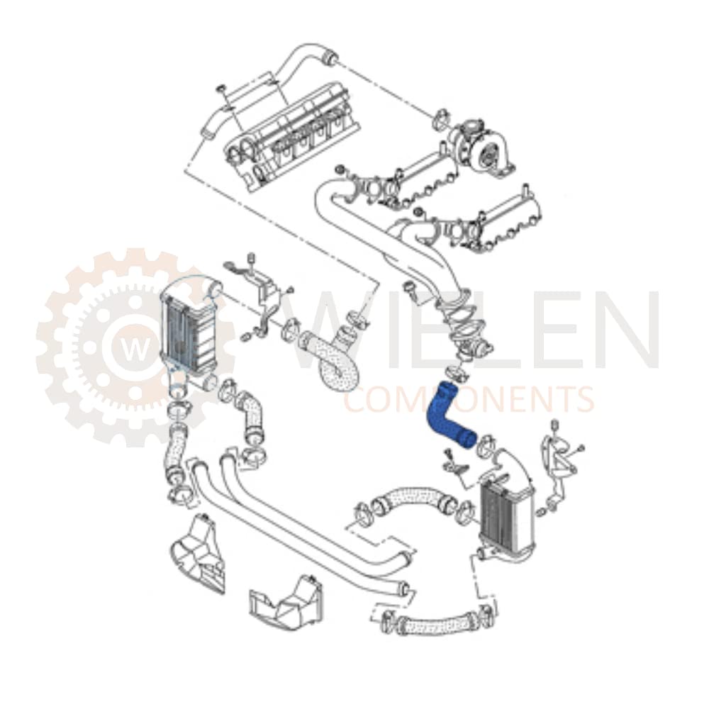 WIELEN Compatible con manguito Intercooler Tubo Turbo Aire Audi A4 VW Passat B6 2.5 TDI 8E0145737S