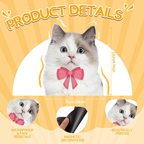 12 Pcs Fun Cat Refrigerator Magnets Cute Fridge Magnets Decorative Funny Cat Fridge Magnets Reusable Magnetic Bumper Sticker Flexible For Kitchen Locker Car Home Whiteboard Office #TOP1