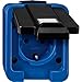 Produktbild Merten 279091 SCHUKO-Steckdose mit Informationsfeld, blau, SCHLAGFEST