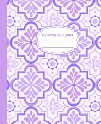 Pastel Purple Composition Notebook: Preppy Aesthetic Design Journal for Women and Teen Girls, Wide Ruled Paper, Cute Notebook for Work, School, Home, Office, Pretty School Supplies image 2