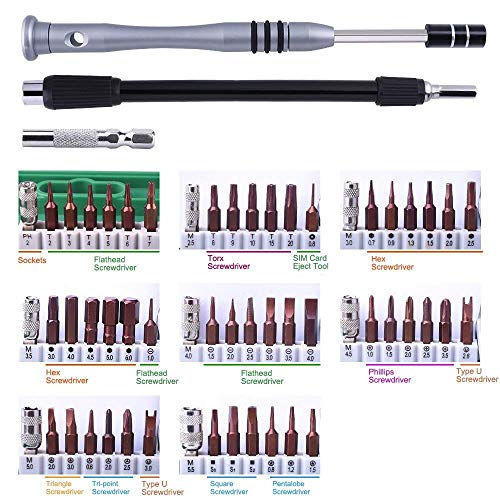 Tournevis 60 en 1 en acier S2 robuste avec manche réversible