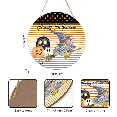 Panneau bienvenue Halloween bois : solution déco rapide entrée et mur - 6