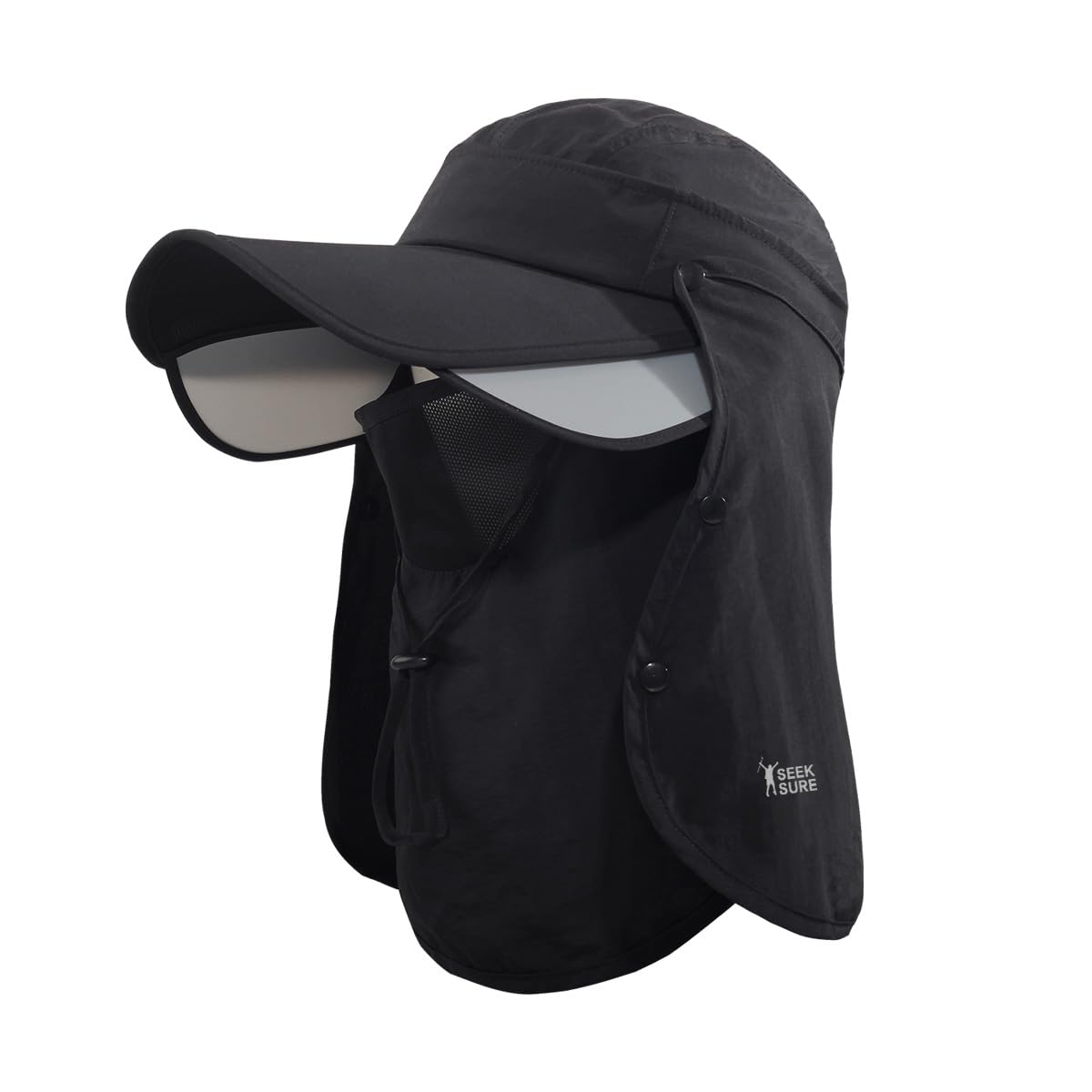 Sun Hat with Neck Flap, Wide Brim Sun Protection Hats Retractable 