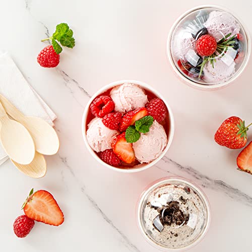 Image of Coppetta 8-Ounce Dessert Cups, 50 Disposable Ice Cream Cups - Lids Sold Separately, Sturdy, Red Paper Frozen Yogurt Bowls, For Hot And Cold Foods, Perfect For Gelato Or Mousse - Restaurantware