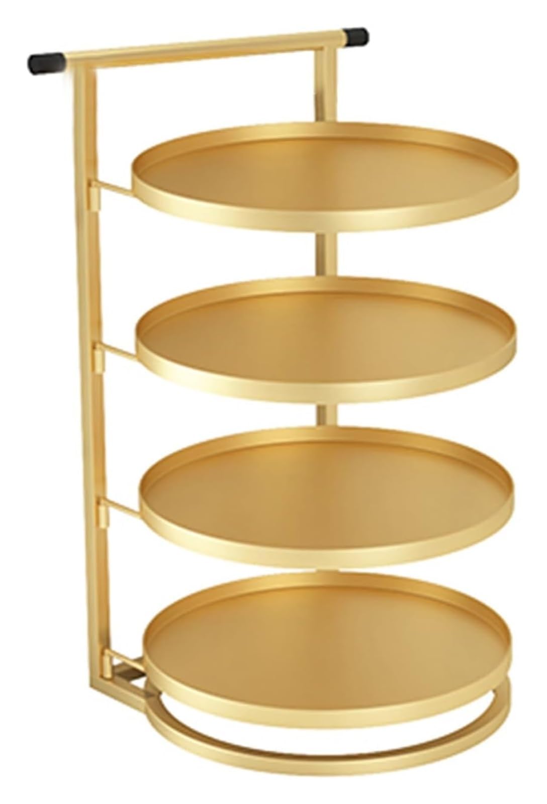WOTZOV Wall Mounted Multi-Layer Food Sorting Tray For Hot Pot - 5-Tier Silver Side Dish Organizer, Space-Saving Kitchen Storage Solution，Gold 4 tier