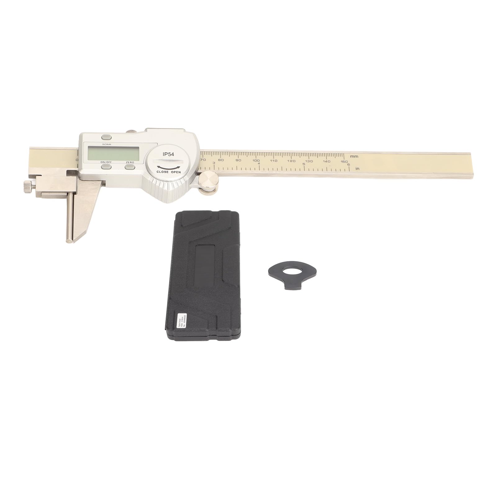 Calibrador digital de acero inoxidable de 6 pulgadas con pantalla LCD electrónica y apagado automático para bricolaje, impresión 3D, carpintería, metalurgia