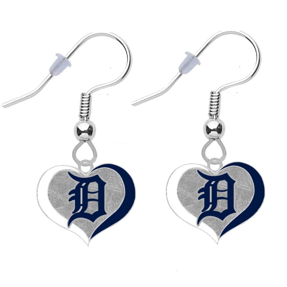 Tigers Swirl Heart Earrings Pierced