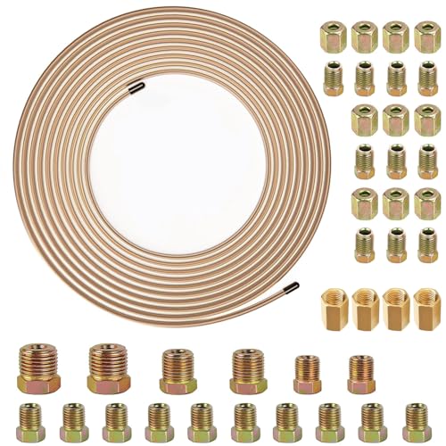 Kit de tubo de freno de 3/16 10m / 32.5 pies con accesorios para juego de línea de freno automotriz (Kit 2)