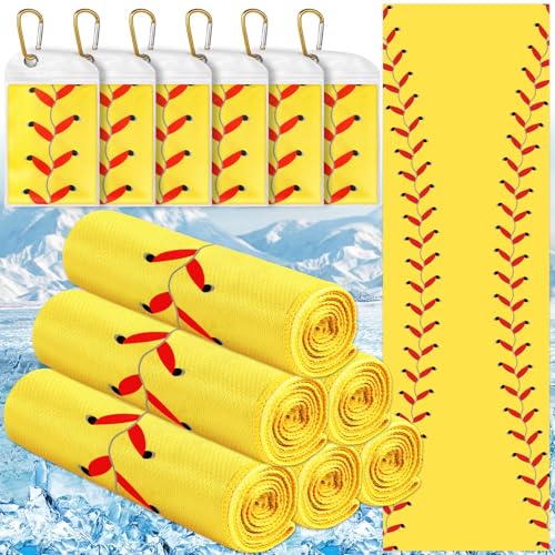 12 Pcs Softball Cooling Towels with Bags 38x12 In Breathable