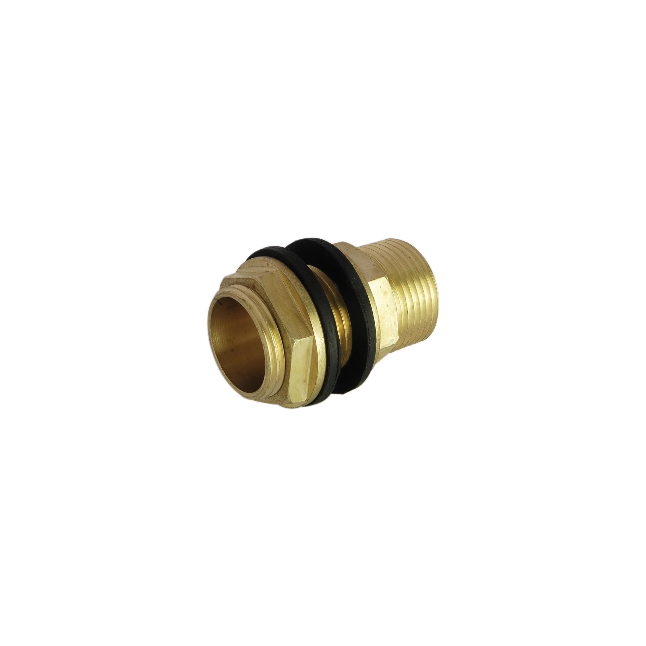 Viking Brass Full Threaded Nipple Fixed Check Nut - thread size 50mm, type outer, 57mm Length finished brass Robust Construction for Secure Water Tank Pipe Connections
