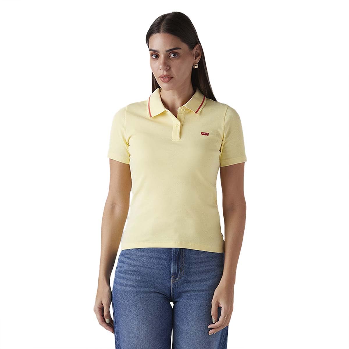 Women's Solid Slim Fit Polo T-Shirt-image-1