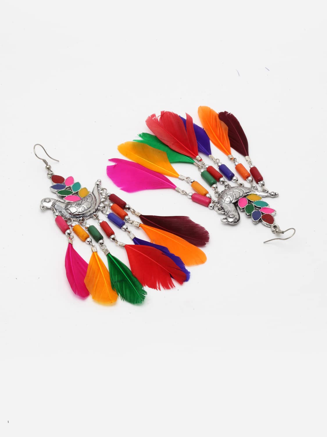Stylish Oxidised Feather Earrings for Women