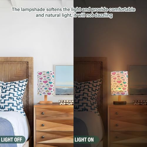 Cartoon Geometric Shapes Juego Lamparas de Mesa de Noche miniatura 5