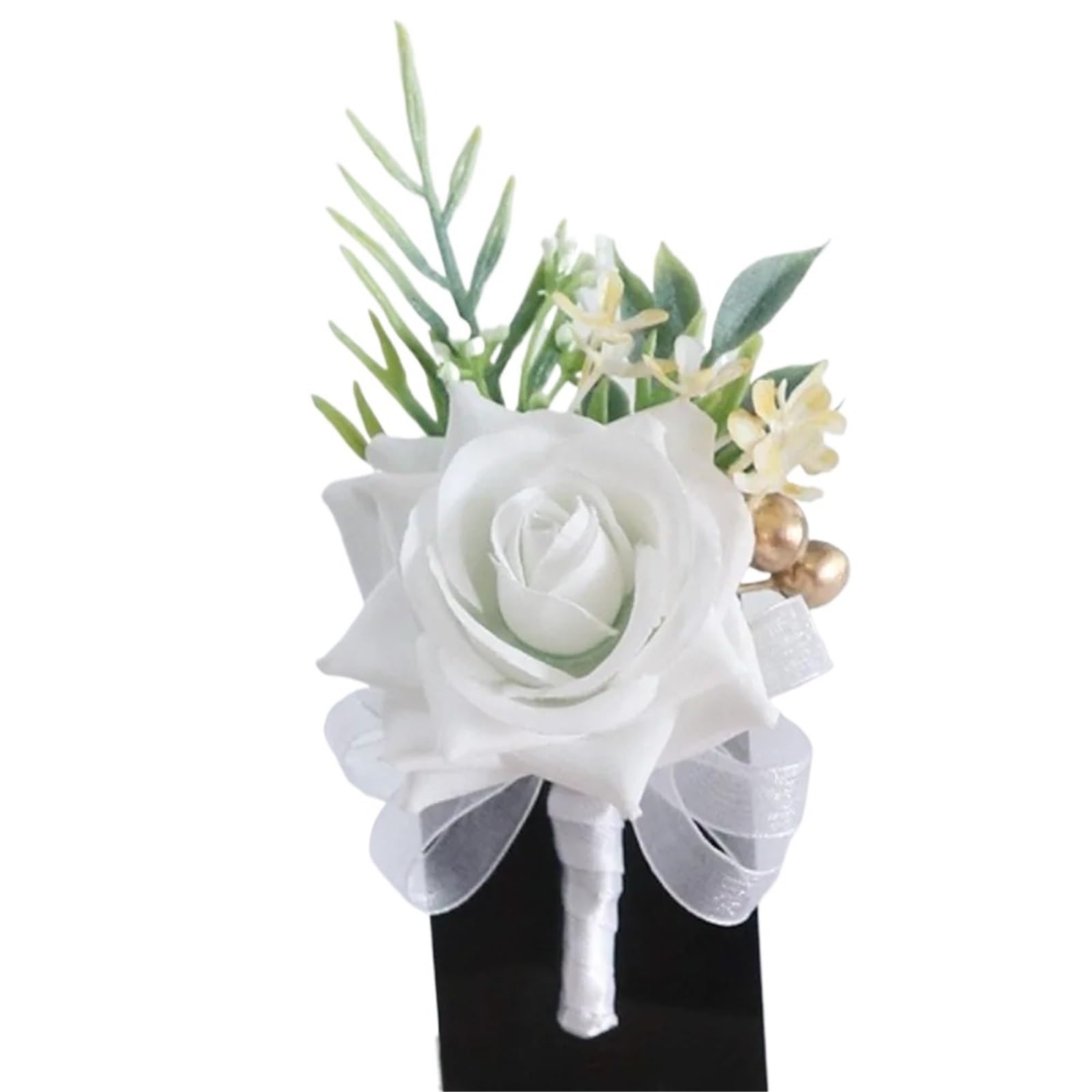 GHHZML Boutonniere Simulated Floral Corsage Bride Brooch Pin Artificial Flower Silk Wedding Boutonnieres Calla Lily Groom