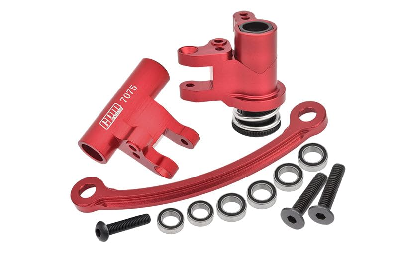 Aluminum 7075 Steering Bellcrank Set for Losi 1:10 Lasernut U4 Tenacity LOS03028 / Tenacity DB Pro LOS03027V2 Upgrades - Red