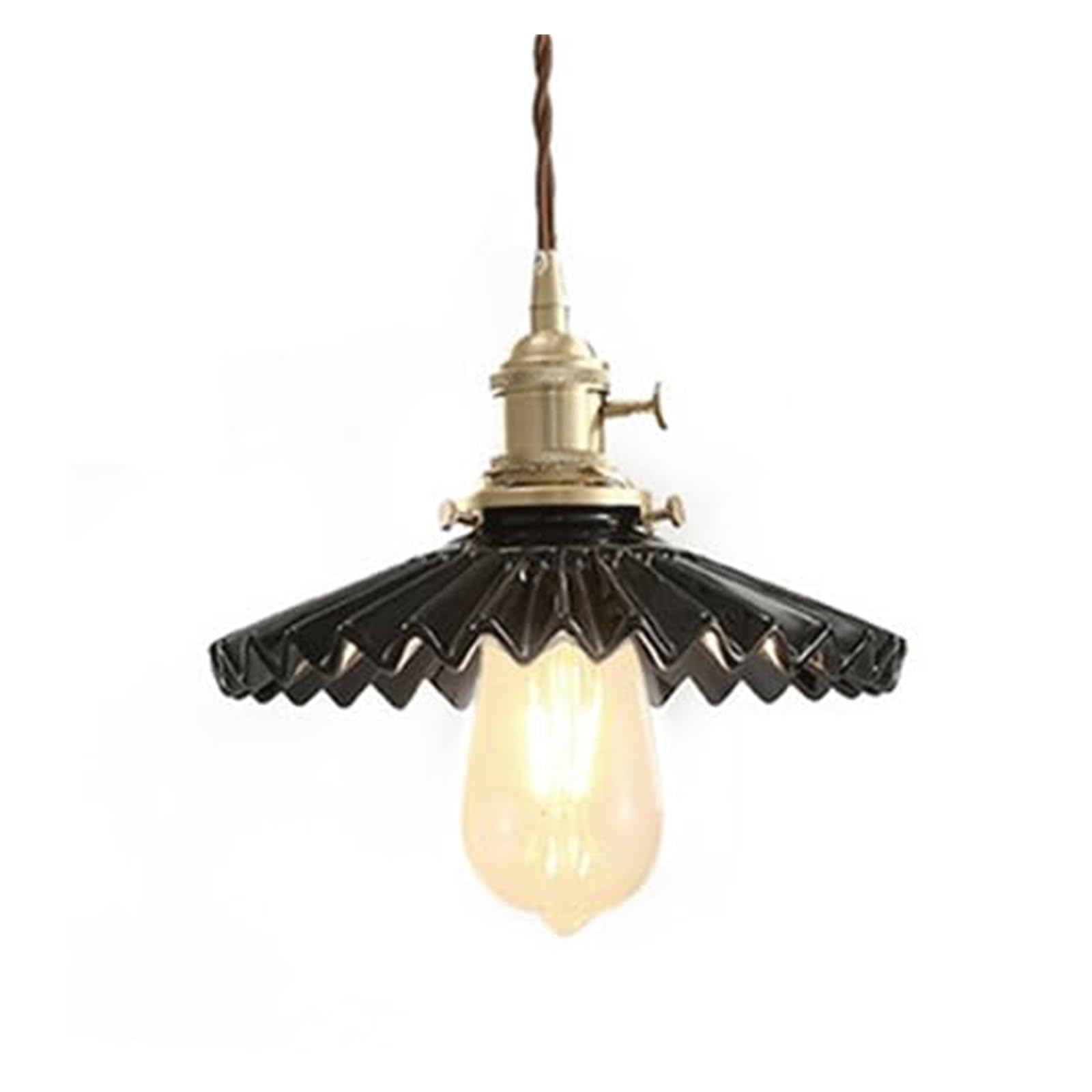 LYMSXAZOU Chandelier Creative Personality Pendant Lamp Lampshade,Nordic Retro Style Hanging Light,E27 Light Source Chandelier,Tea Room Bedroom Study Decorative Lighting Fixtures (Color : Dark)