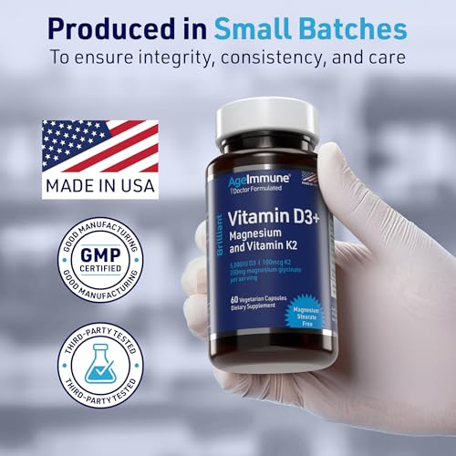 AgeImmune Vitamin D3 K2 Magnesium Complex