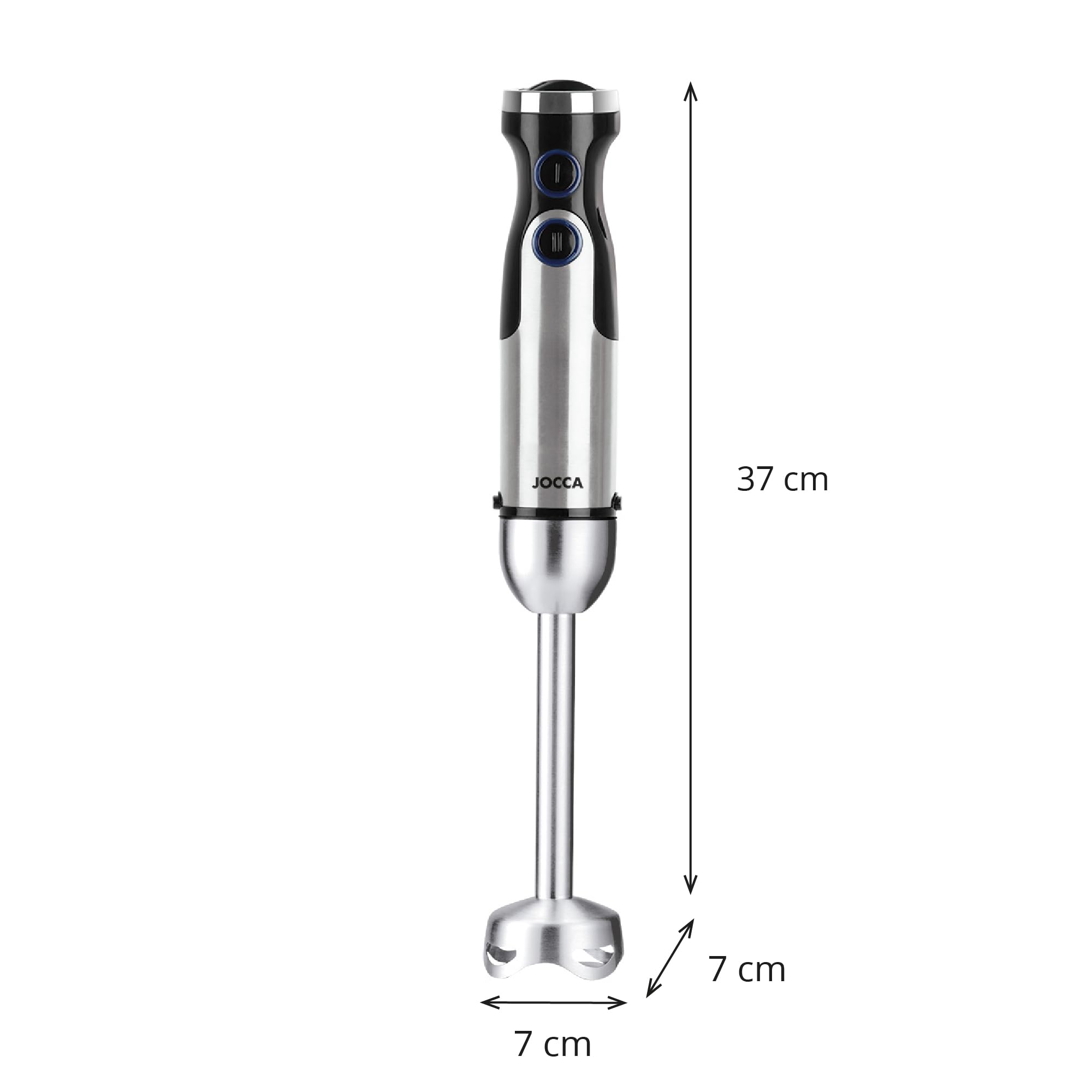 JOCCA - Frullatore a Immersione 1200W con Accessori | Lame e Gambo in Acciaio Inossidabile | 6 Velocità e Funzione Turbo | Design Resistente e Compatto | Robot da Cucina: Trita, Monta e Frulla