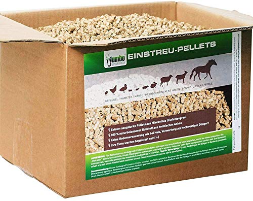 Kleintier-Einstreu Pellets aus Miscanthus/Elefantengras für Hasen Kaninchen Maus Vogel Meerschweinchen - Kleintierstreu/Hamsterstreu statt Stroh- u. Hobelspäne für Käfig & Stall (3X 10 kg)