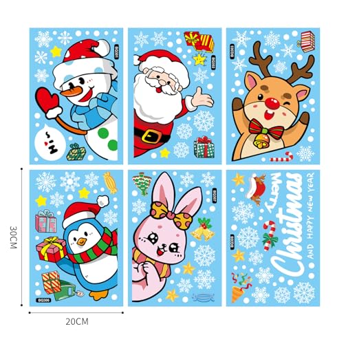 Decorazioni riutilizzabili per finestre di Natale