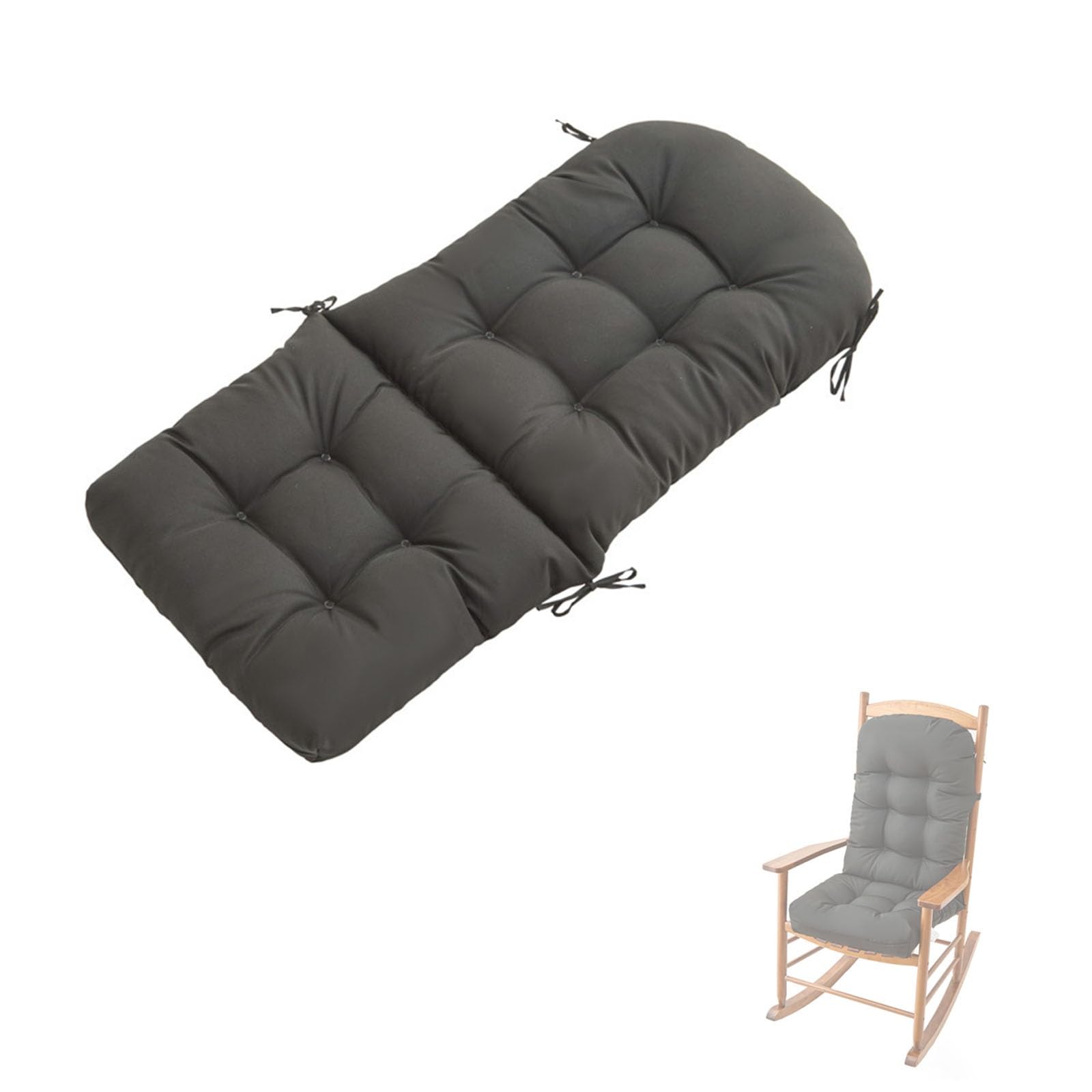 Cojín impermeable para silla con tejido hidrófugo negro de alta resistencia para exterior