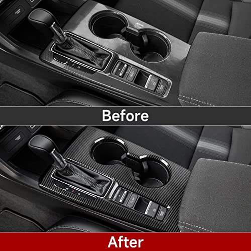 Image of Car Gear Shift Panel Cover Decals for 2022 2023 2024 2025 2026 Honda Civic 11th Gen Accessories ABS Carbon Fiber Interior Stickers, Only for Automatic Shifter