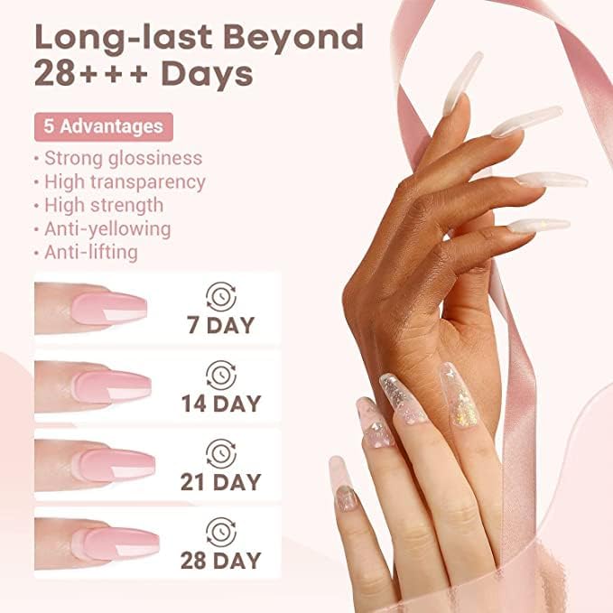 Miniatura 7 de Nena's Superior - Polvo para esculpir profesional acrílico para uñas, color rosa claro, rosa medio, 16 onzas, 16.23 oz (cubierta nude)