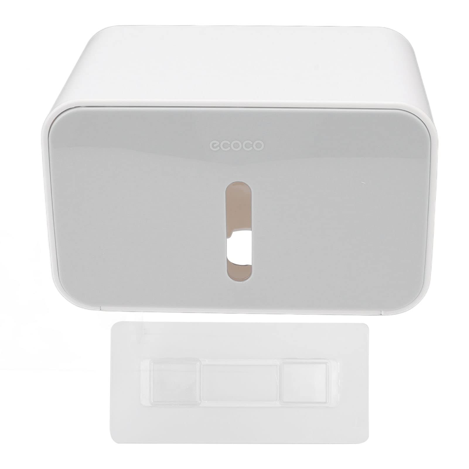 Toilettenpapierrollenbox-Abdeckung, Starke Tragfähigkeit, Badezimmer-Taschentuchhalter, Wasserdicht, Modischer Kleber für Zuhause für Waschküche (Grau)