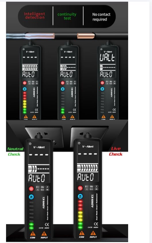 ADMS1CL Multimeter Dual Mode Intelligent LCDDigital Tester 2000 Counts VoltageNCV TrueRMS Meter