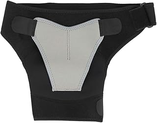 Sport Bandage Adjustable Shoulder Pad, Shoulder Stability Brace Adjustable Shoulder Brace Support Protection Strain Protective Gear Right Shoulder Protector Gray