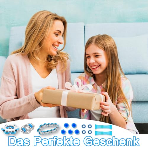 AHEJIOO 14 Stück Fidget Toys Set Für Erwachsene Kinder, Skills Set, Anti Stress Spielzeug, Stressabbau Spielzeug, Für Stressabbau, Konzentration, ADHS, Entspannung, Unterhaltung
