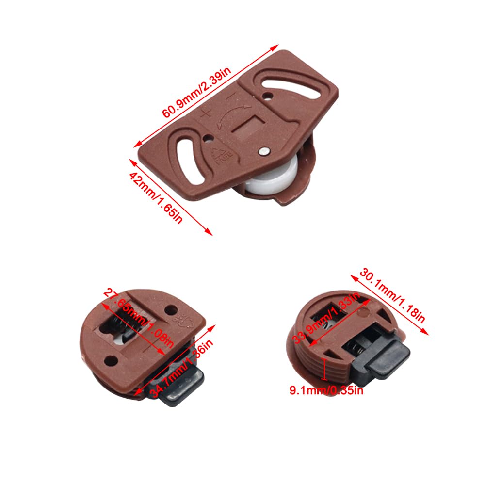 Wardrobe Bevel Sliding Door Roller, ABS Gear Track Panel Roller Wheel Furniture Internal Gear Kit for Cabinet Drawer - Image 2