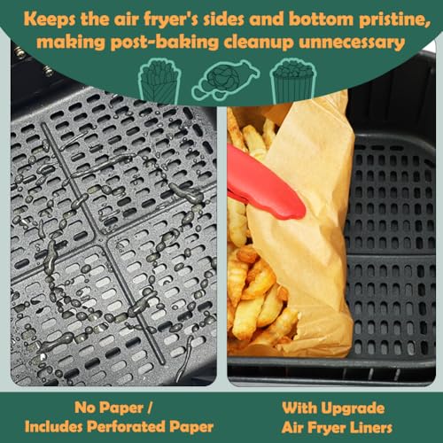 Image of BYKITCHEN Small Square Air Fryer Parchment Paper for 3 to 6QT Airfryer