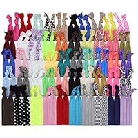Algopix Similar Product 4 - Kenz Laurenz 100 Hair Ties No Crease