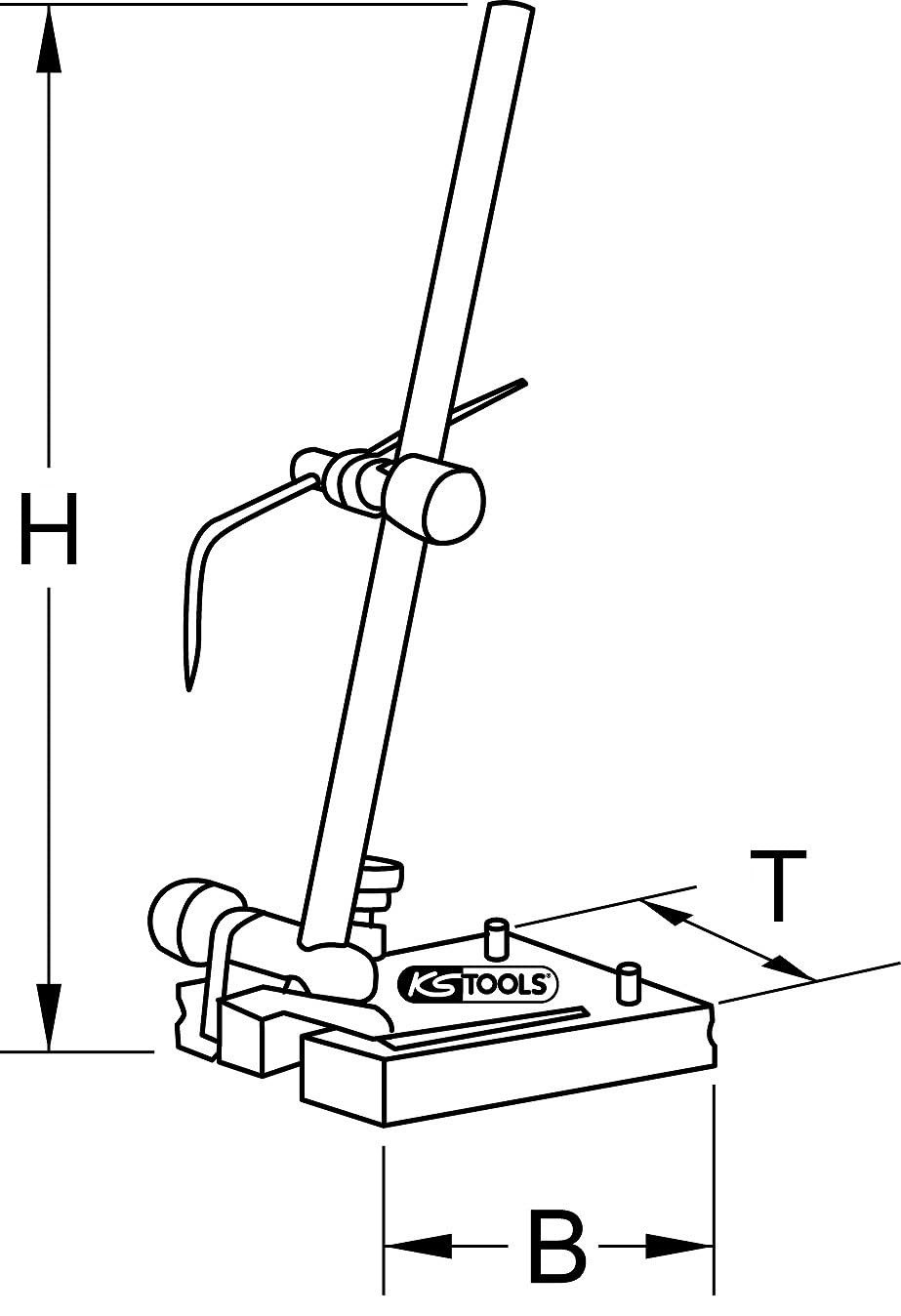 KS Tools 300.0628 Gramil de alturas para mecánica, 400 mm
