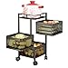 Carrello da Cucina, Cestino da Cucina A 270 ° Cestino da Cucina Rotante da 270 °, Carrello di Servizio Multifunzione, Adatto per Cucina, Camera da Letto, Bagno, Toletta, Ufficio(Size:Tre Strati)