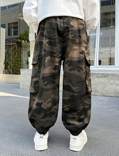 Boys Camo Cargo Pants Baggy Ankles Trousers 6-12 Years4