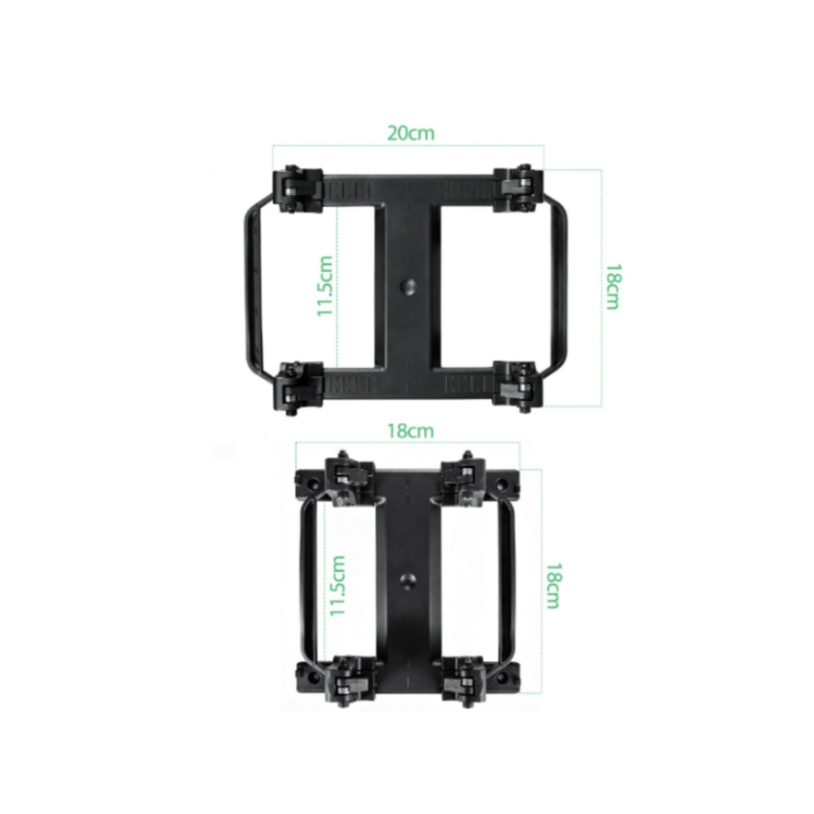Support de Fixation Vélo Porte-Bagages Adaptateur Support Attache Mécanisme à Libération Rapide Pliable en Plastique de avec Brides d'angle Compatible