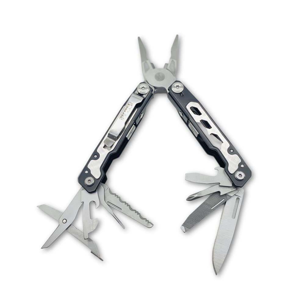 Defiance Tools Larboard Pliers Multi Tool 14 Function EDC Multi-Tool with Belt Clip and Included Car