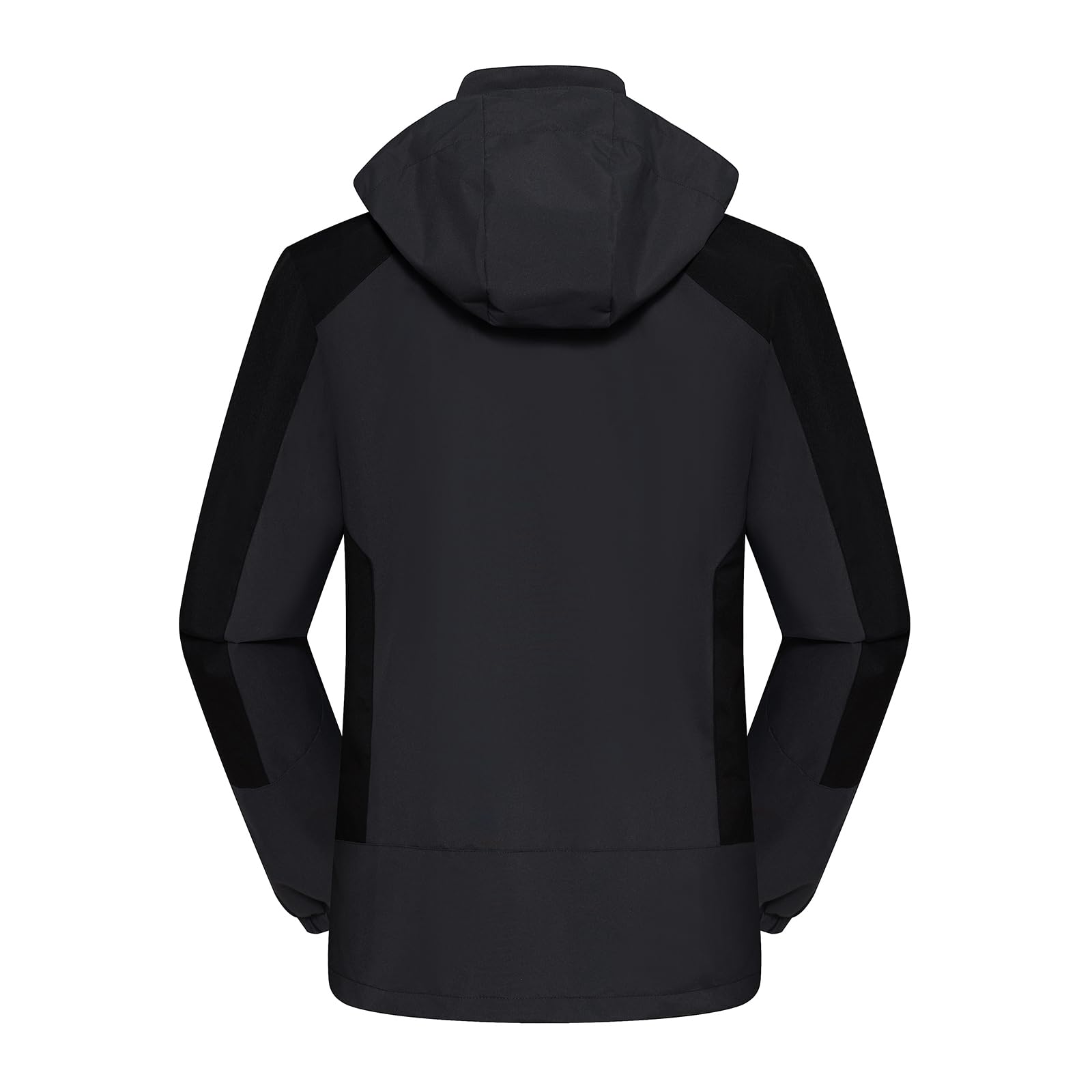 Impermeable para Hombre al Aire Libre Forro de Malla Transpirable Abrigo de Senderismo Traje de lluvia a Prueba de Viento con Capucha Desmontable y Bolsillo con Cremallera